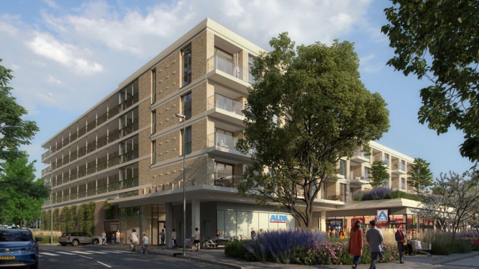 Nieuwbouw woon-/winkelgebouw in Eindhoven